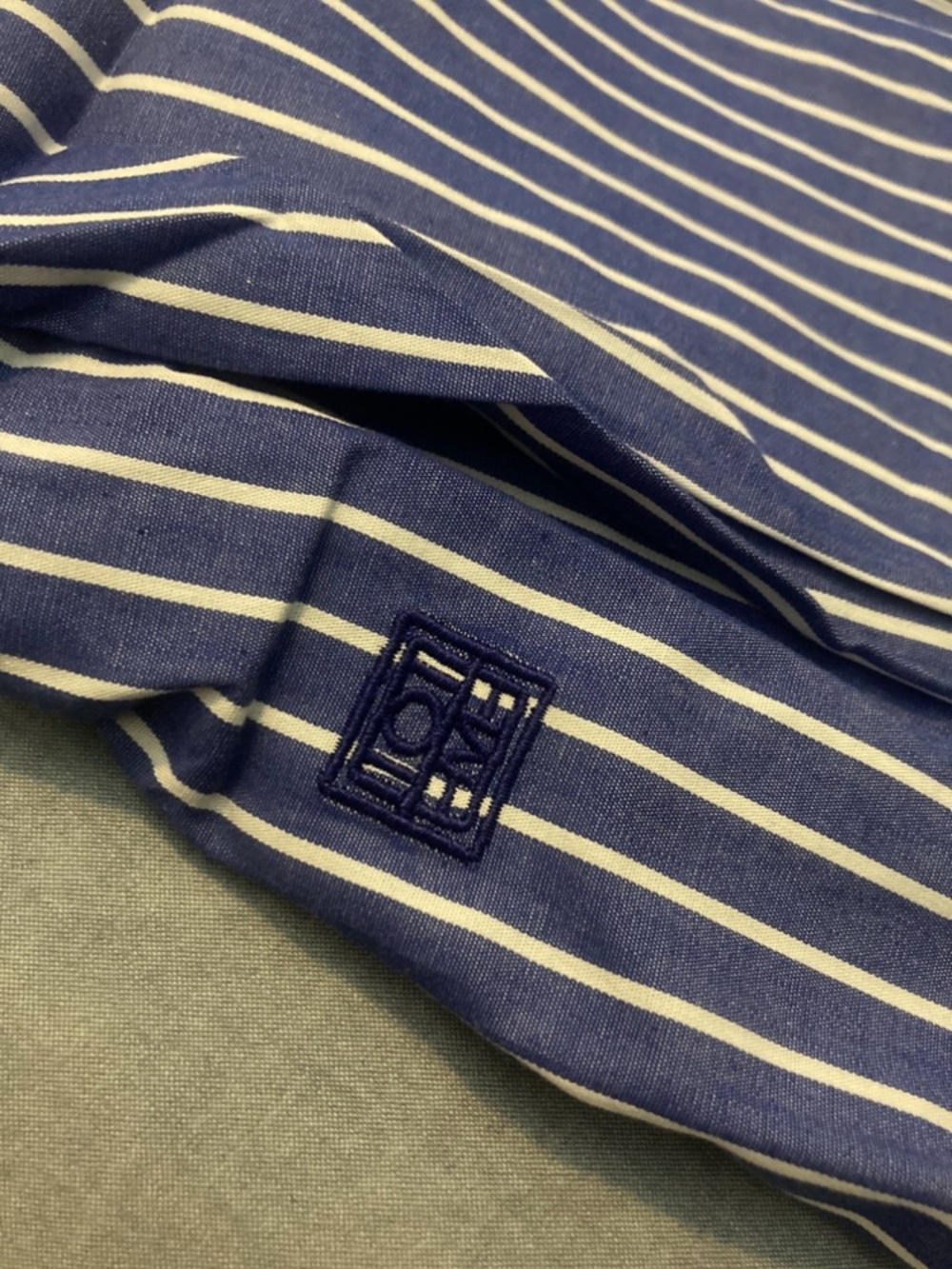 Toteme Striped Blue Button-Up women’s Shirt - Picture 9 of 15
